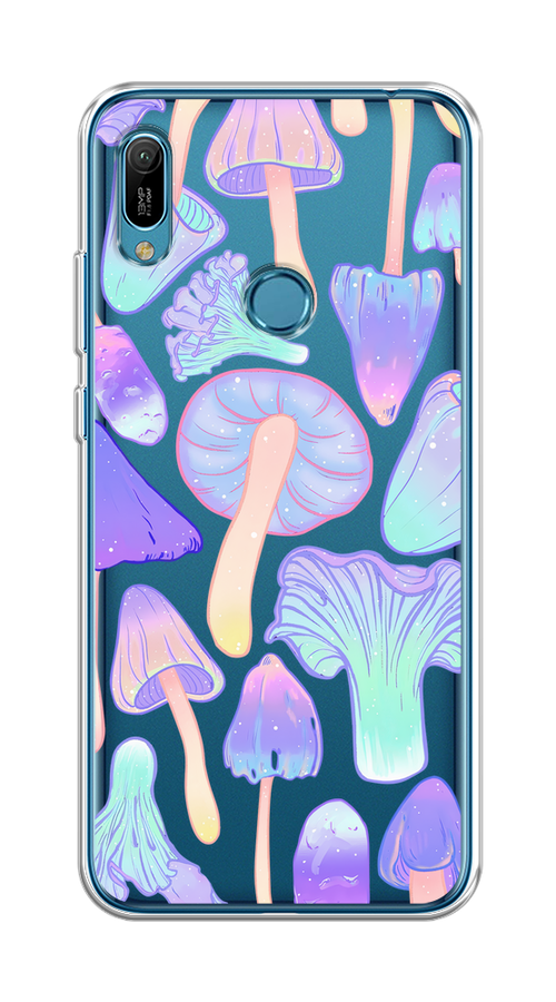 

Чехол на Huawei Y6 2019, Honor 8a/8a Pro/Y6s "Пастельные грибы", Фиолетовый;голубой, 611550-1