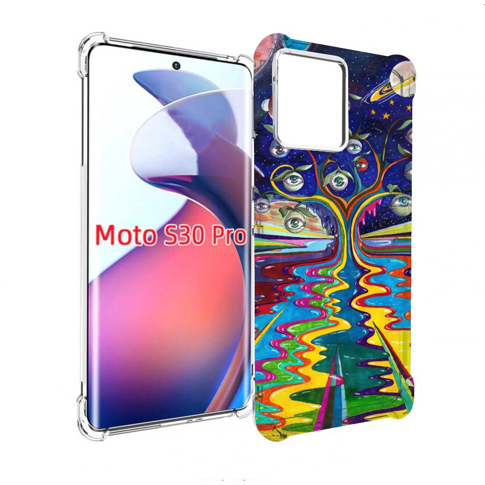

Чехол MyPads дерево с глазами акварель для Motorola Moto S30 Pro, Прозрачный, Tocco