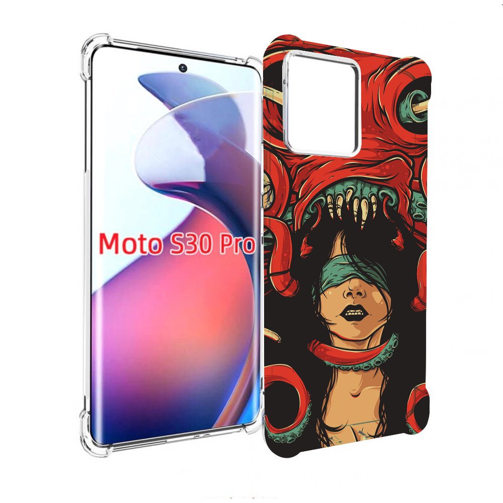 

Чехол MyPads девушку-съедает-осьминог для Motorola Moto S30 Pro, Прозрачный, Tocco
