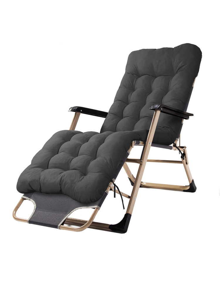 Раскладушка кресло-кровать с матрасом URM, 178х52х38 см, черная