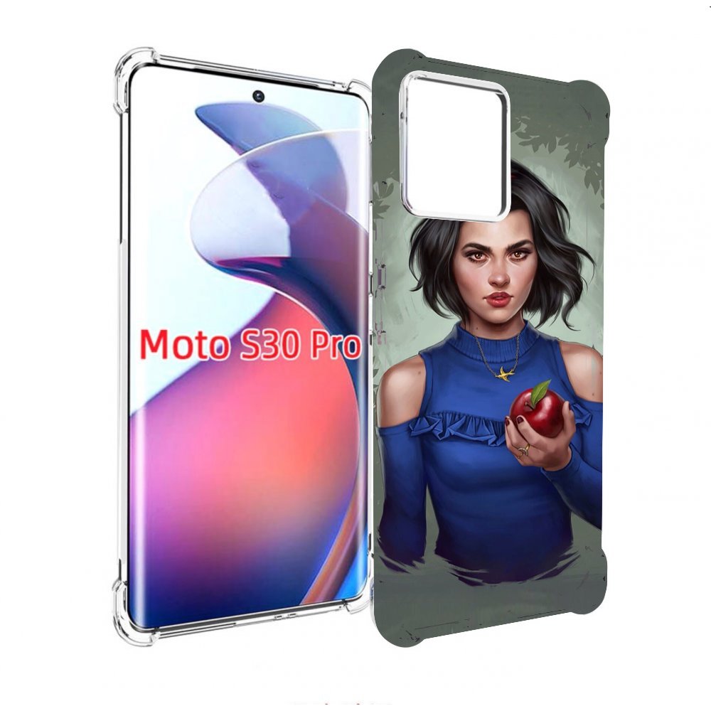 

Чехол MyPads девушка-с-яблоком женский для Motorola Moto S30 Pro, Прозрачный, Tocco