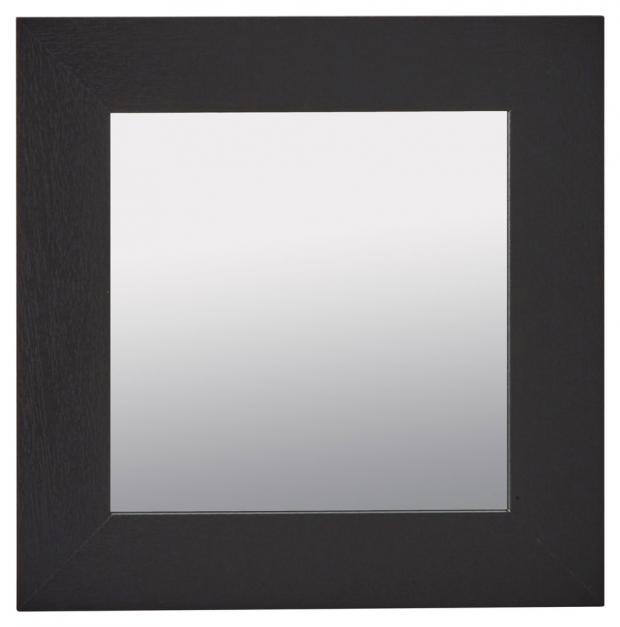 фото Зеркало actuel настенное черное 25х25 см