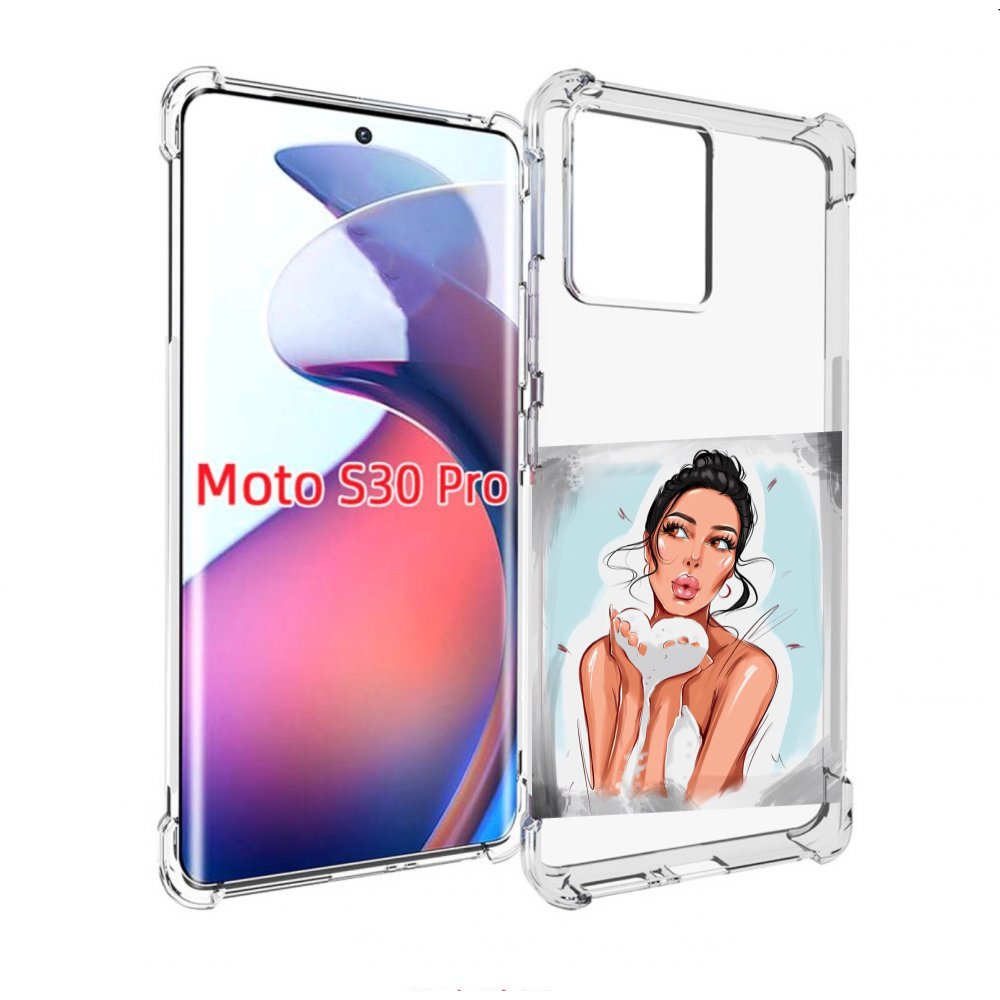 

Чехол MyPads девушка-с-пеной женский для Motorola Moto S30 Pro, Прозрачный, Tocco