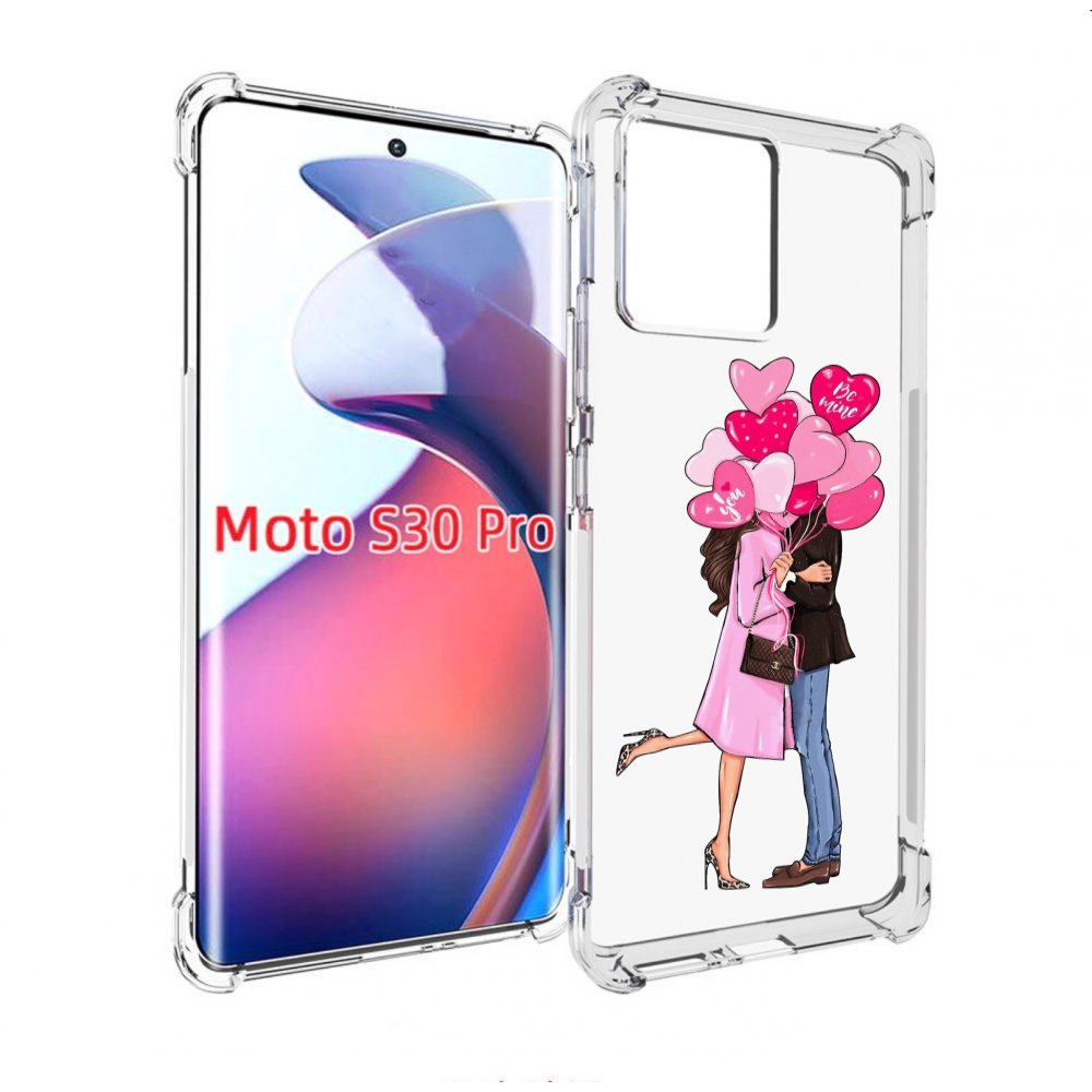 

Чехол MyPads девушка-с-парнем-сердечки женский для Motorola Moto S30 Pro, Прозрачный, Tocco