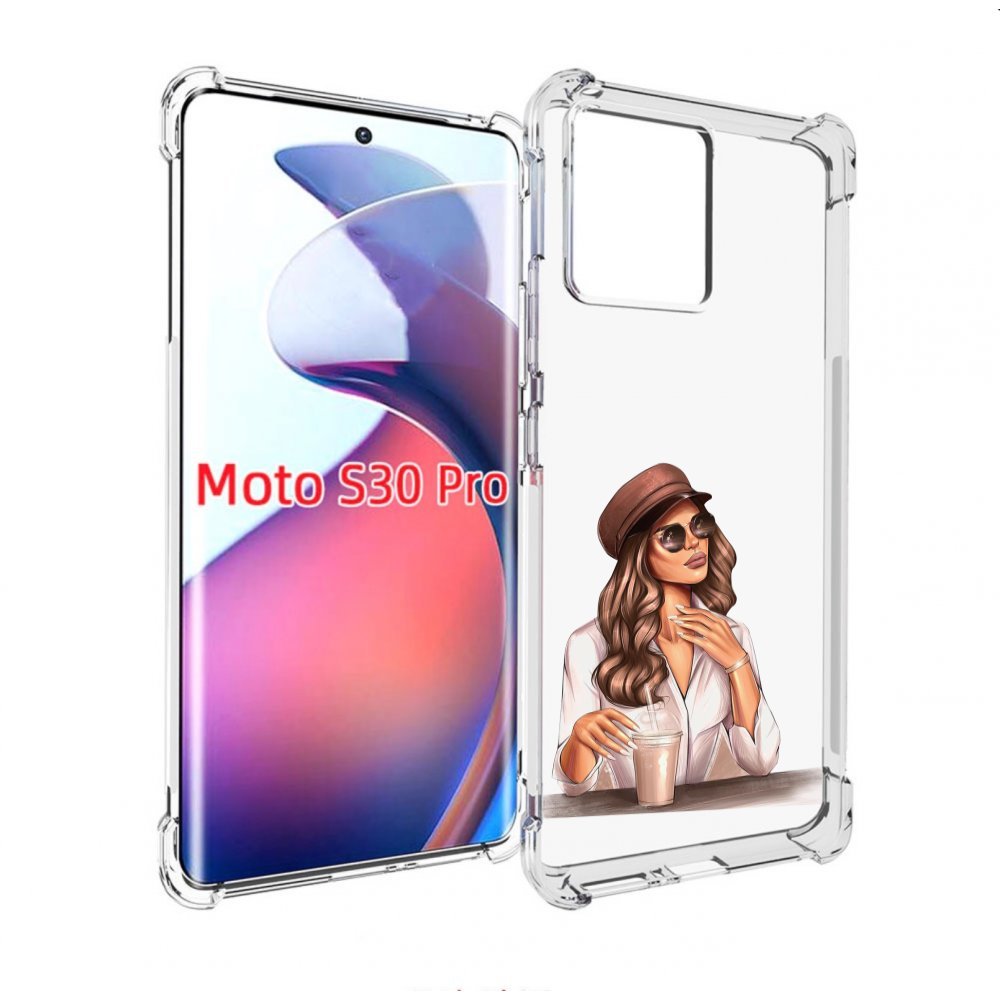 

Чехол MyPads девушка-с-милкшейком женский для Motorola Moto S30 Pro, Прозрачный, Tocco