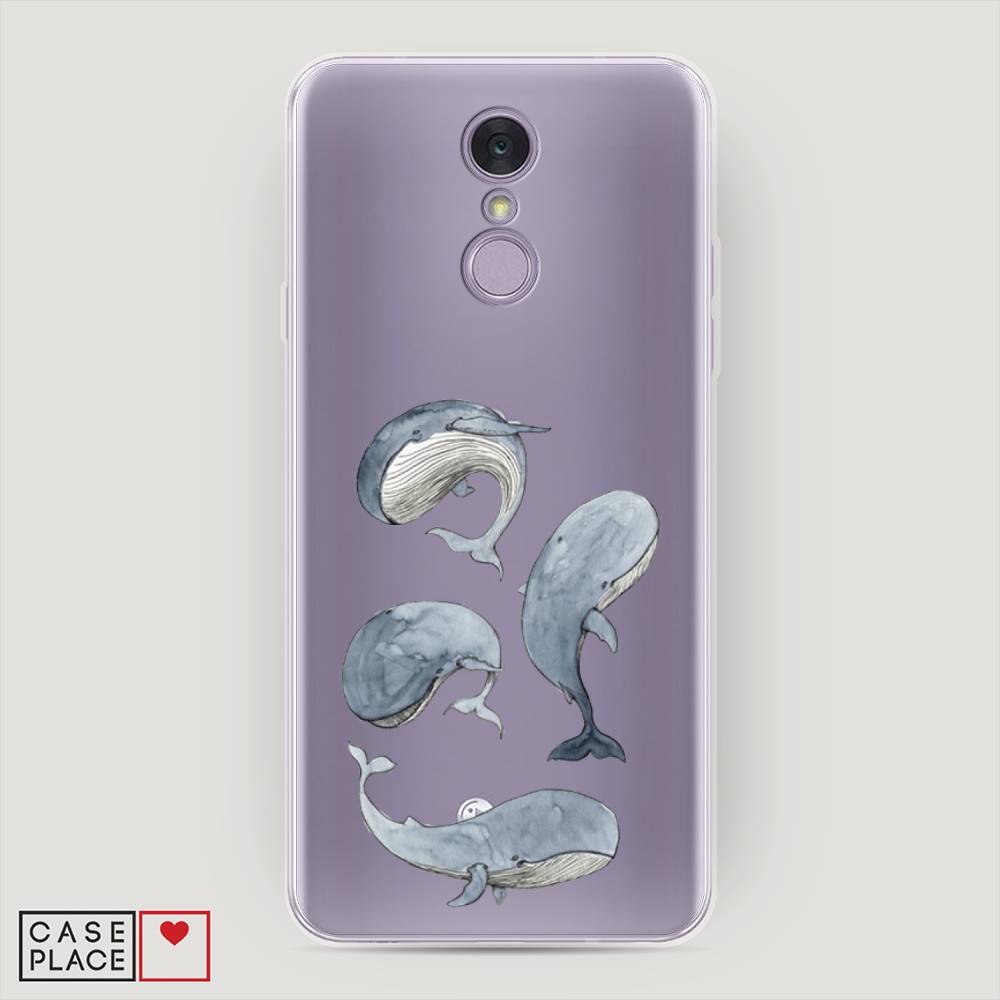 

Чехол Awog на LG Q7 (Plus, Alpha) "Киты", Белый;прозрачный;голубой, 83550-1