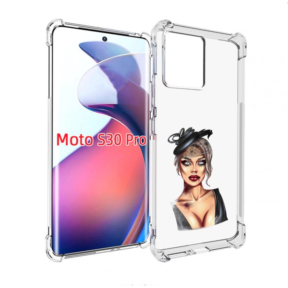 

Чехол MyPads девушка-с-линзами для Motorola Moto S30 Pro, Прозрачный, Tocco