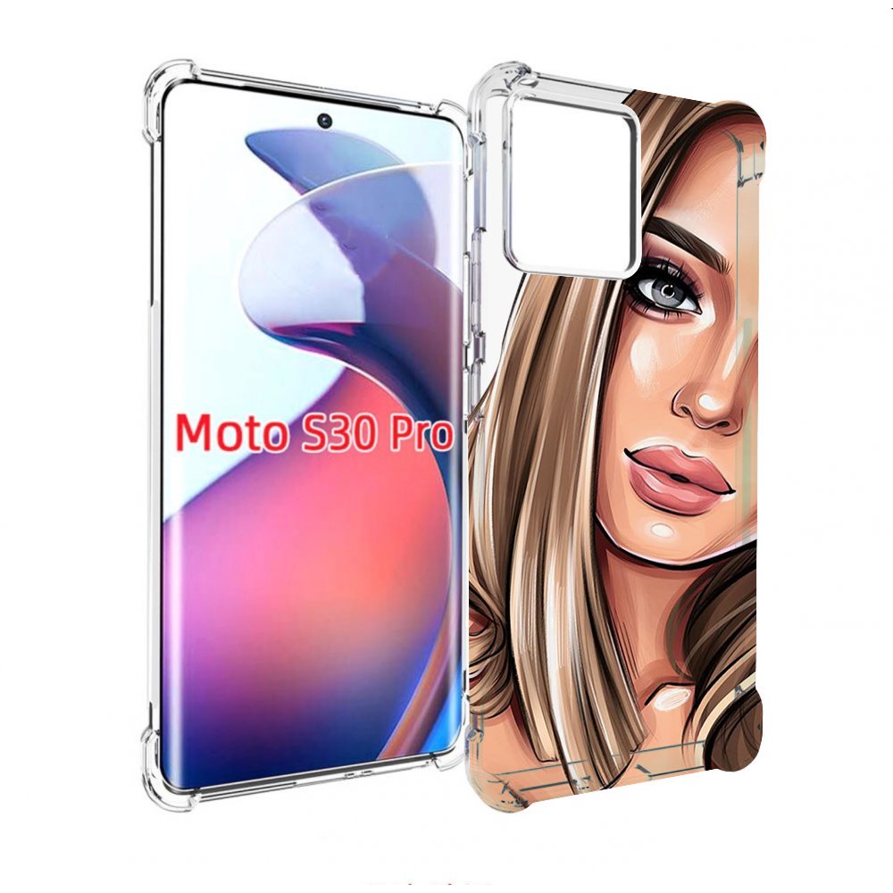 

Чехол MyPads девушка-с-каре женский для Motorola Moto S30 Pro, Прозрачный, Tocco
