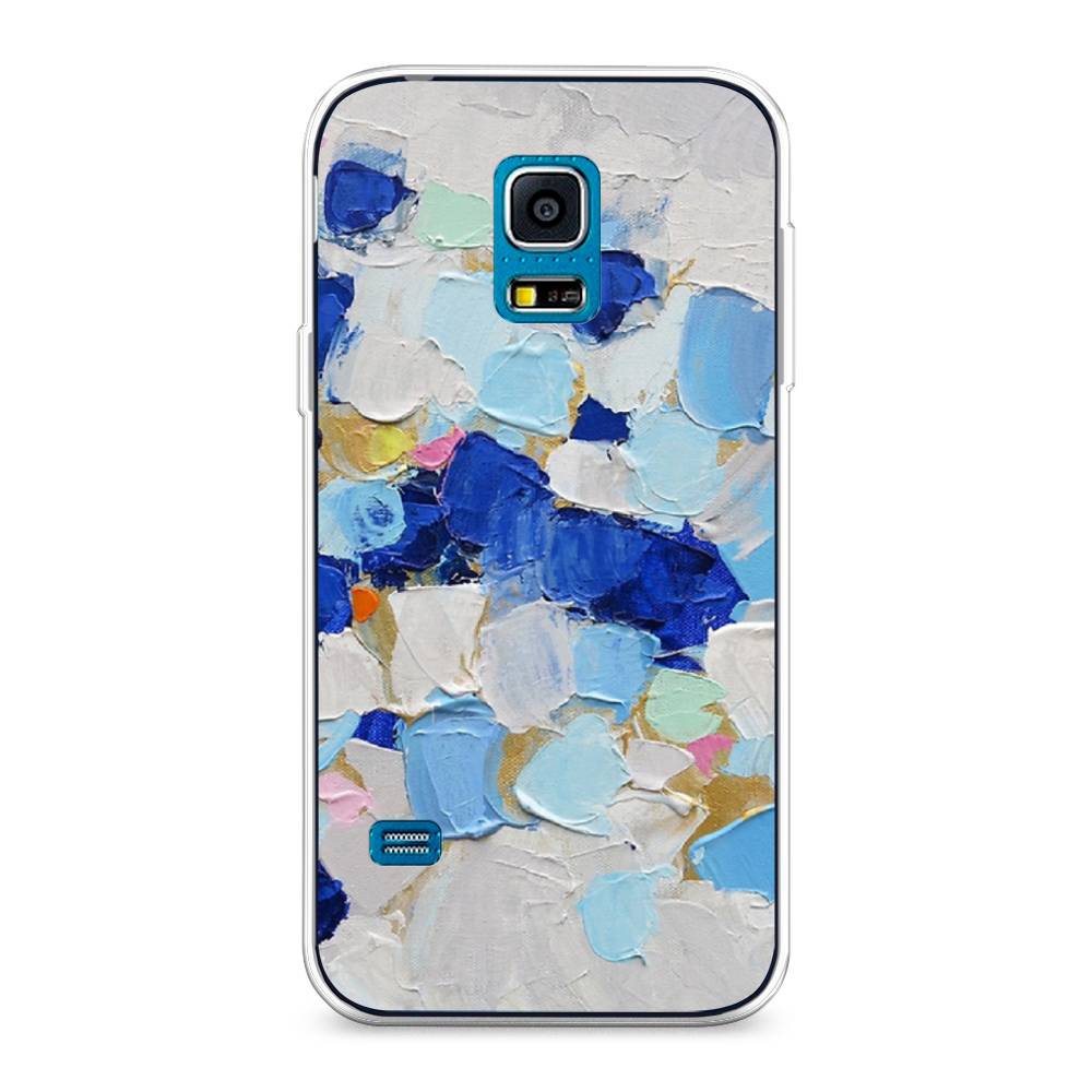 фото Чехол awog "холст сине-белый" для samsung galaxy s5 mini