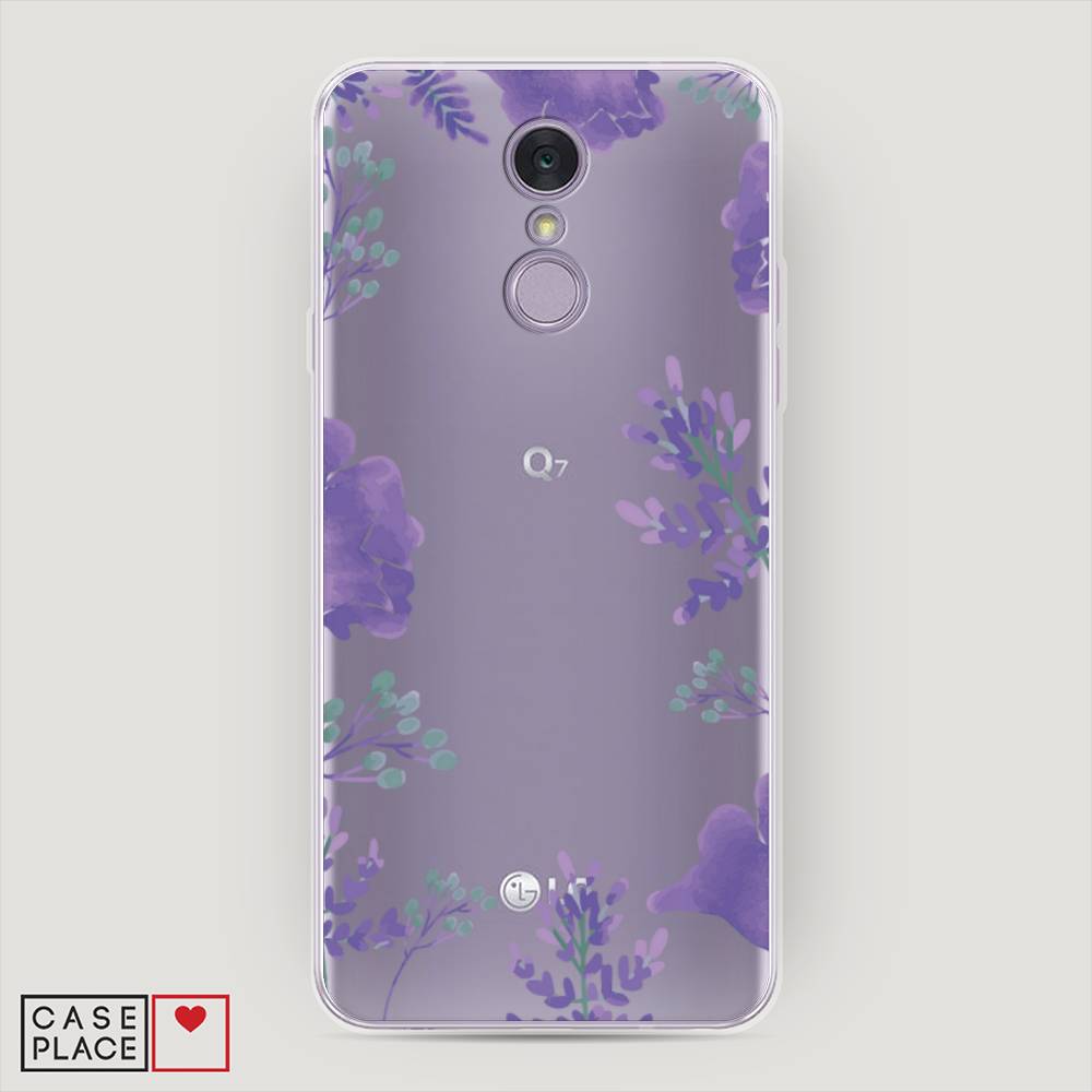 

Чехол Awog на LG Q7 (Plus, Alpha) "Сиреневая цветочная рамка", Прозрачный;фиолетовый, 83550-8
