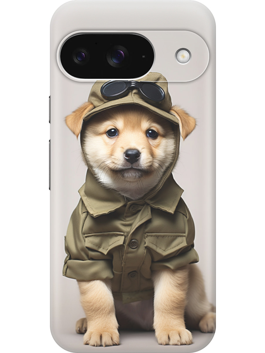 

Силиконовый чехол на Google Pixel 9 с принтом "Щенок в форме", Прозрачный;серый;зеленый, 784809711