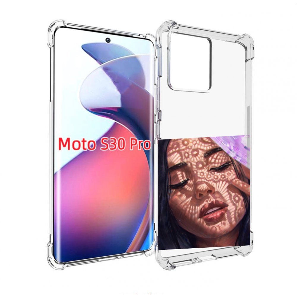 

Чехол MyPads девушка-под-кружевами женский для Motorola Moto S30 Pro, Прозрачный, Tocco