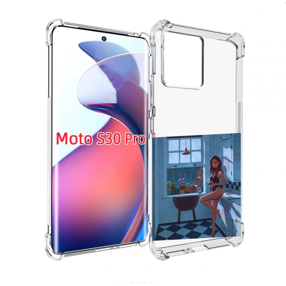 

Чехол MyPads девушка-на-кухне для Motorola Moto S30 Pro, Прозрачный, Tocco