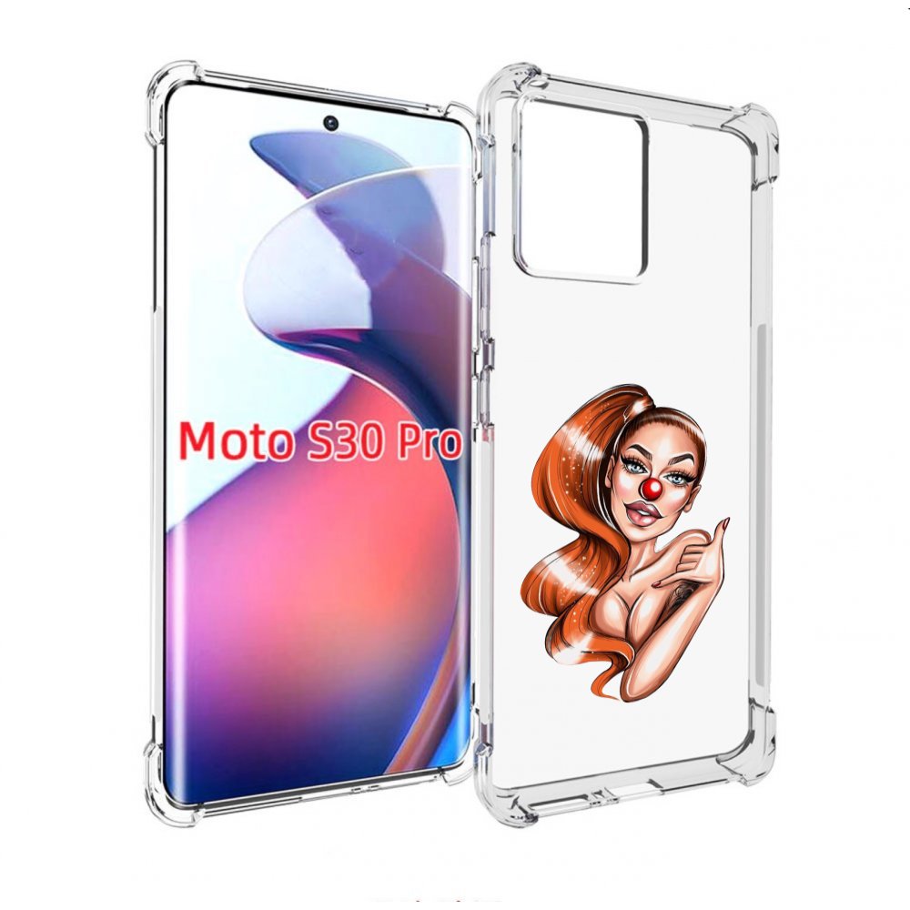 

Чехол MyPads девушка-клоун для Motorola Moto S30 Pro, Прозрачный, Tocco