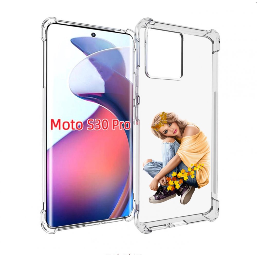 

Чехол MyPads девушка-в-цветочками женский для Motorola Moto S30 Pro, Прозрачный, Tocco