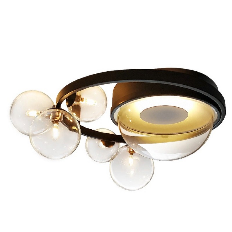 фото Люстра lvksvet lvk md 0709/2 bk d55h22 led 24w+ 3w g4x6
