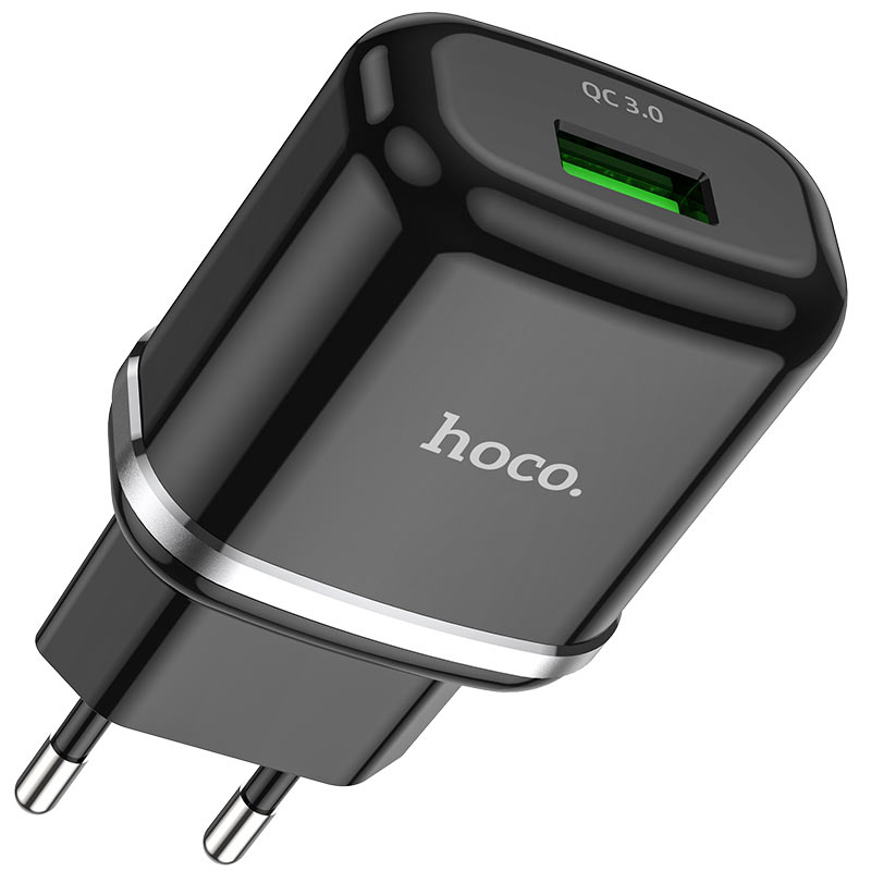 

Сетевое зарядное устройство Hoco N3 Special 1xUSB, черный, N3 Special