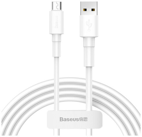 Кабель Baseus Mini White Cable USB - Micro USB 24 A 1 м цвет Белый CAMSW-02 61200₽