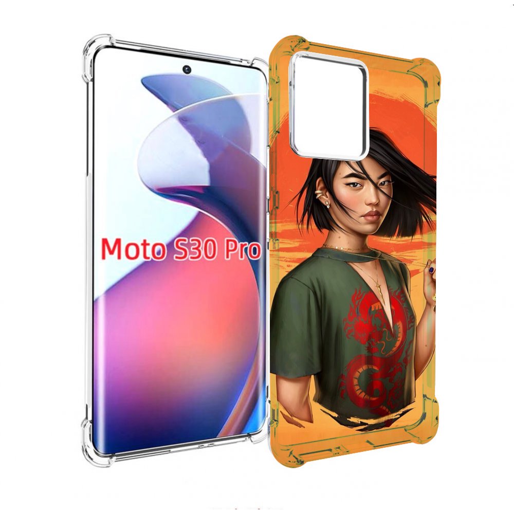 

Чехол MyPads девушка-в-оранжевом-фоне женский для Motorola Moto S30 Pro, Прозрачный, Tocco