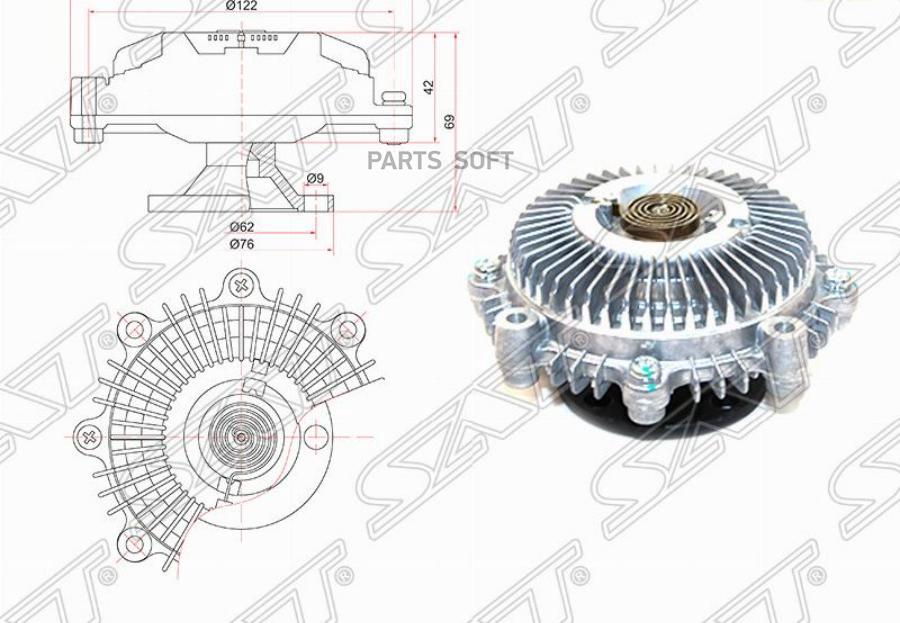 

SAT Вискомуфта TOYOTA DYNA/TOYOACE #B 88-