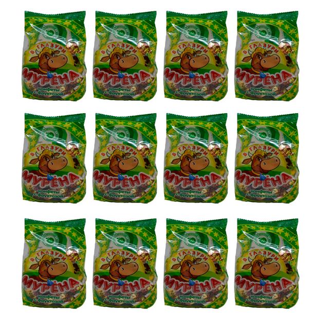 Конфеты Покровск Мурена, на фруктозе, в глазури, 185 г х 12 шт