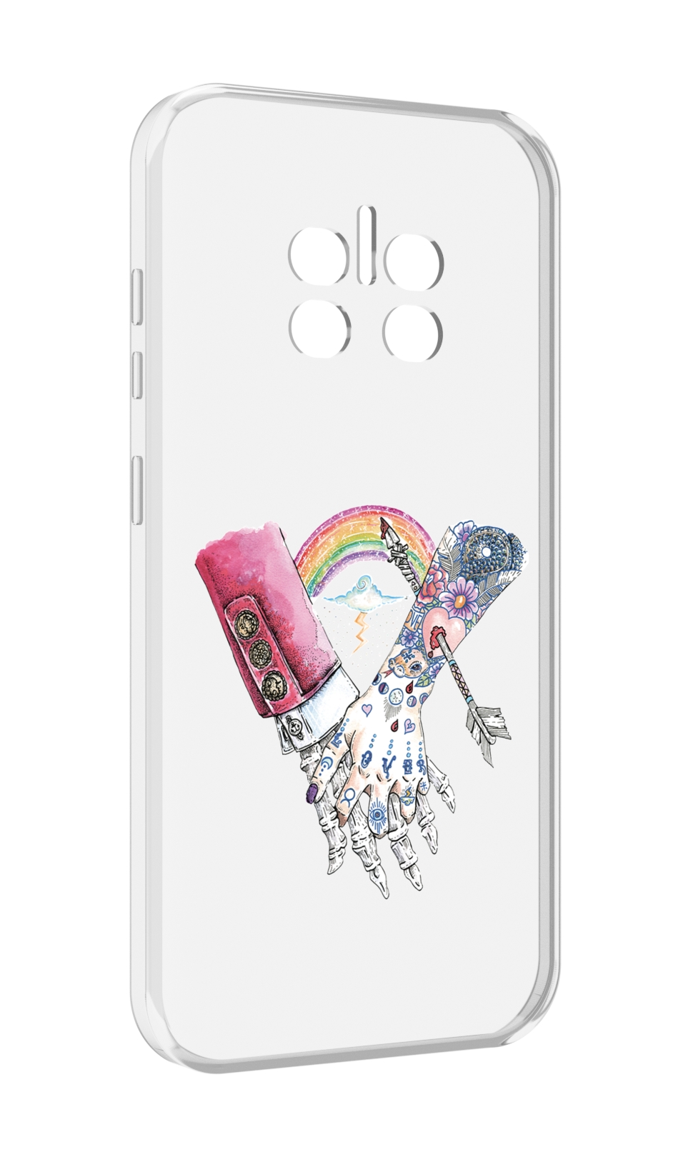 

Чехол MyPads абстракция руки в татуировках для Doogee V11, Прозрачный, Tocco