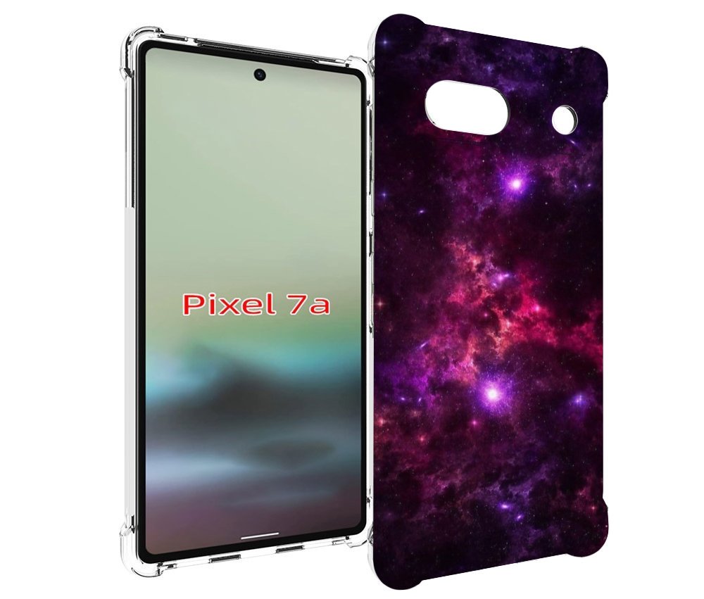 

Чехол MyPads фиолетовый-космос-с-облаками для Google Pixel 7A, Tocco