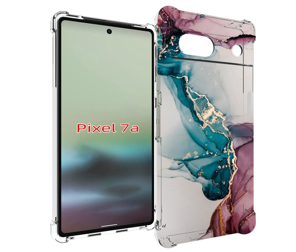 

Чехол MyPads фиолетовый синий краски для Google Pixel 7A, Tocco