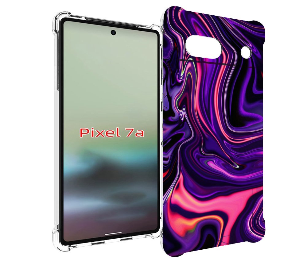 

Чехол MyPads фиолетовые краски для Google Pixel 7A, Tocco