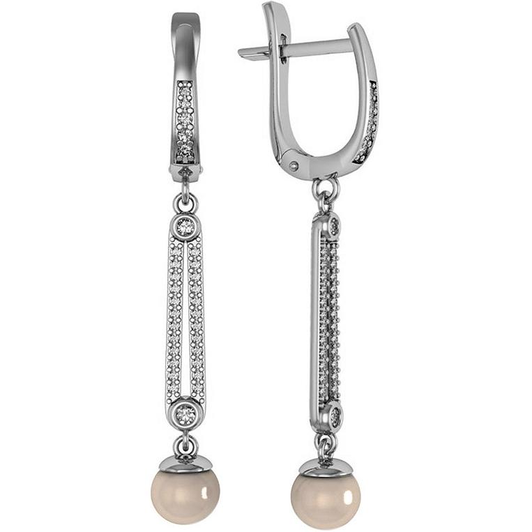 

Серьги из серебра с жемчугом ПРИВОЛЖСКИЙ ЮВЕЛИР 381924-FA11ZM46, 381924-FA11ZM46