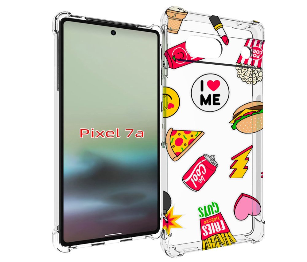

Чехол MyPads фаст-фуд для Google Pixel 7A, Tocco