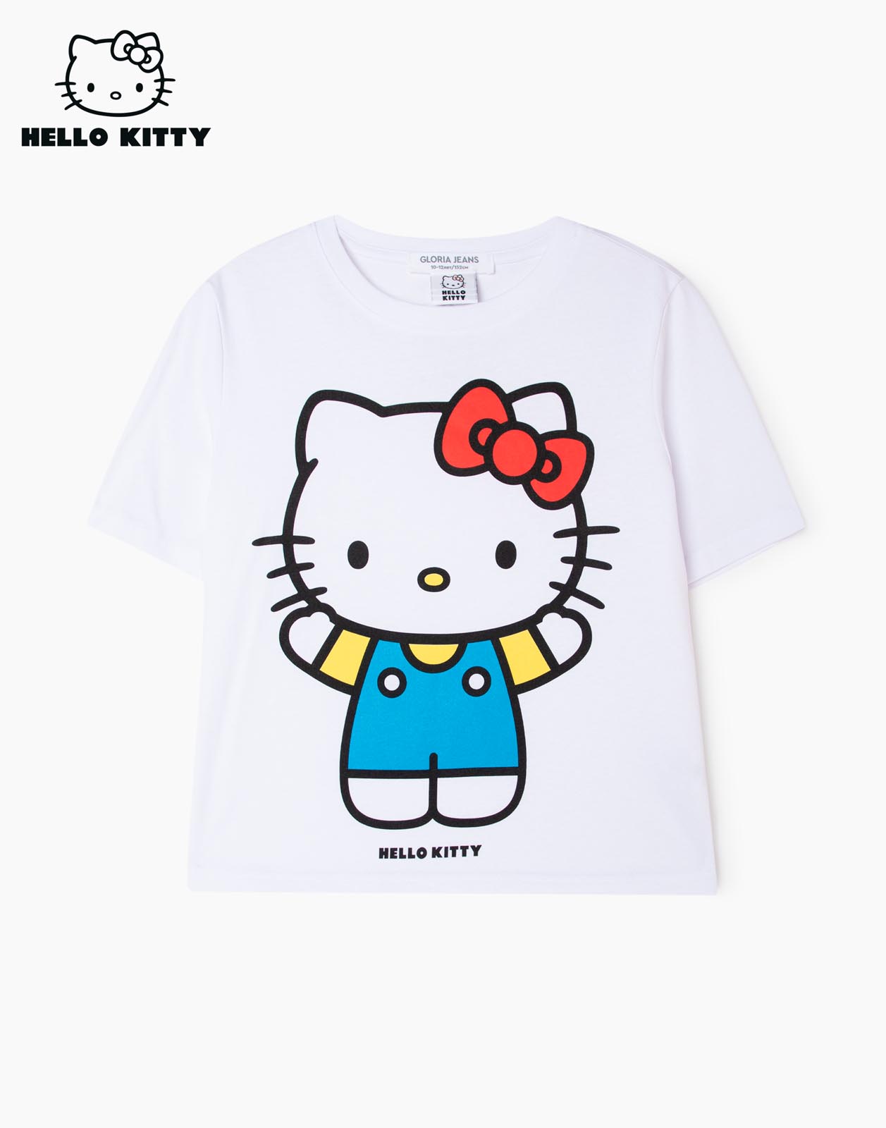 

Белая футболка с принтом hello kitty для девочки 5-6л/116, Белый, GKT021955