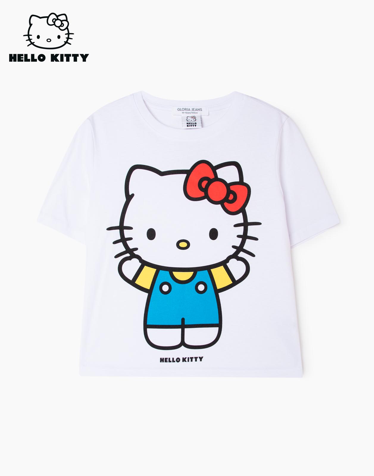 

Белая футболка с принтом hello kitty для девочки 8-10л/134-140, Белый, GKT021955