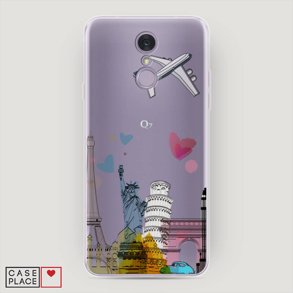 

Чехол Awog на LG Q7 (Plus, Alpha) "Самолет путешествий", Желтый, 83550-10