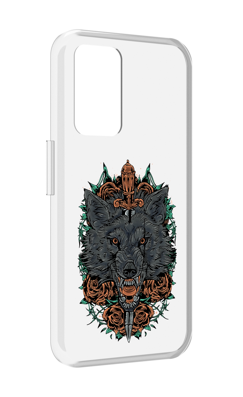 

Чехол MyPads красивый злой волк для Realme GT Neo3T, Прозрачный, Tocco