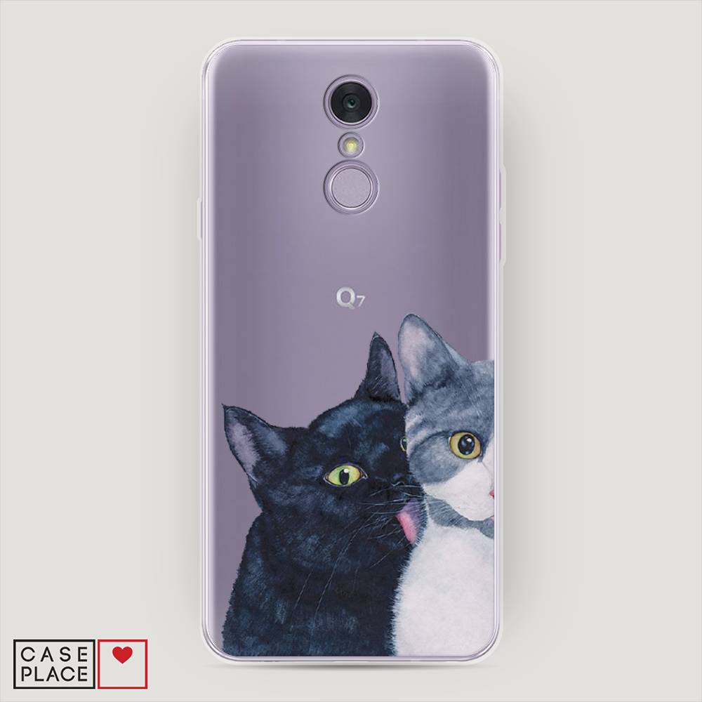 

Чехол Awog на LG Q7 (Plus, Alpha) "Кошачья любовь", Синий, 83550-1