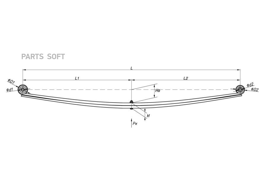 

SPRINGER Рессора задняя 801702FA-2912012 для автомобиля Fiat