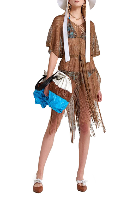 

Пляжная туника женская BEATRICE. B 20FE7800PONCHO золотистая 42, 20FE7800PONCHO