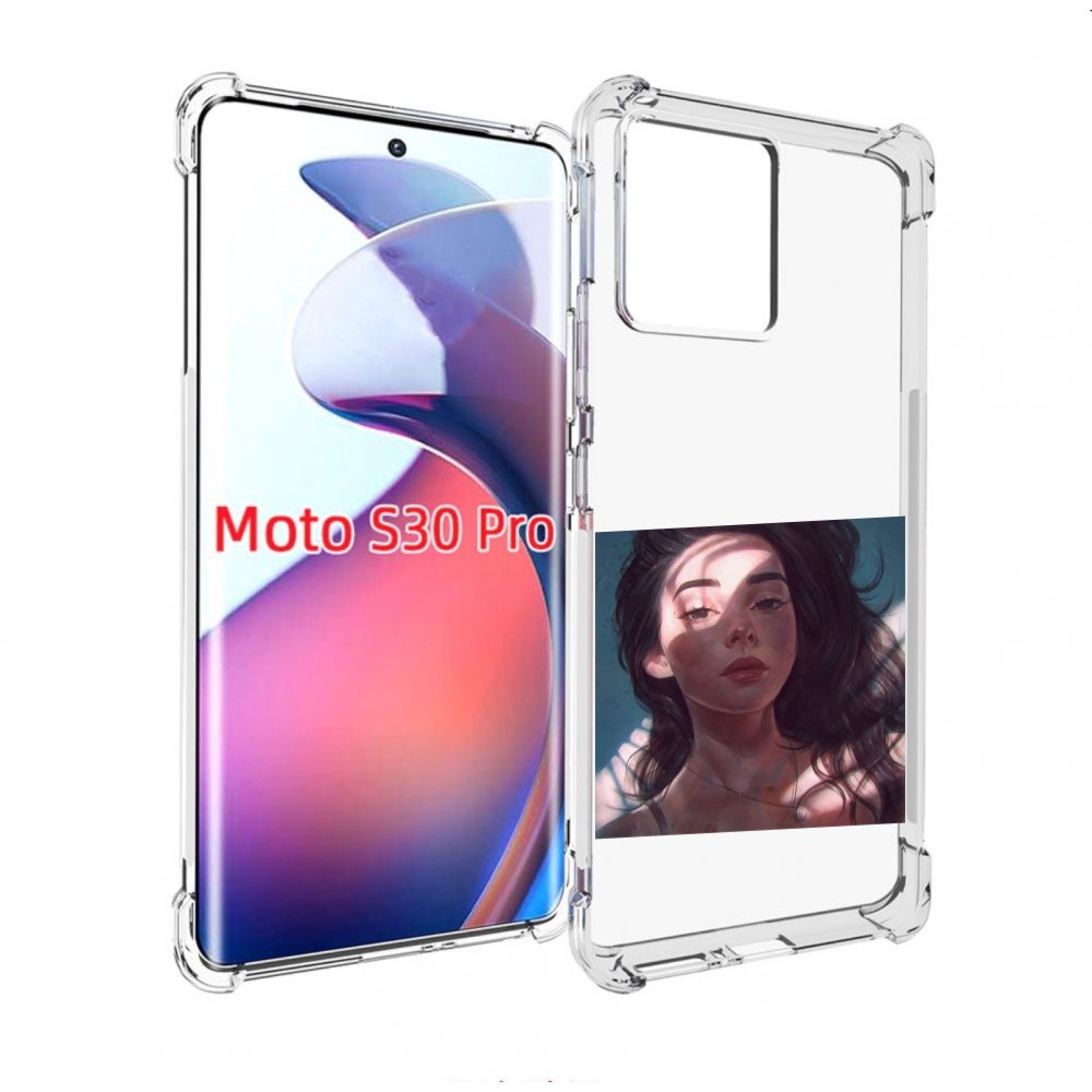 

Чехол MyPads девушка-в-лучах женский для Motorola Moto S30 Pro, Прозрачный, Tocco