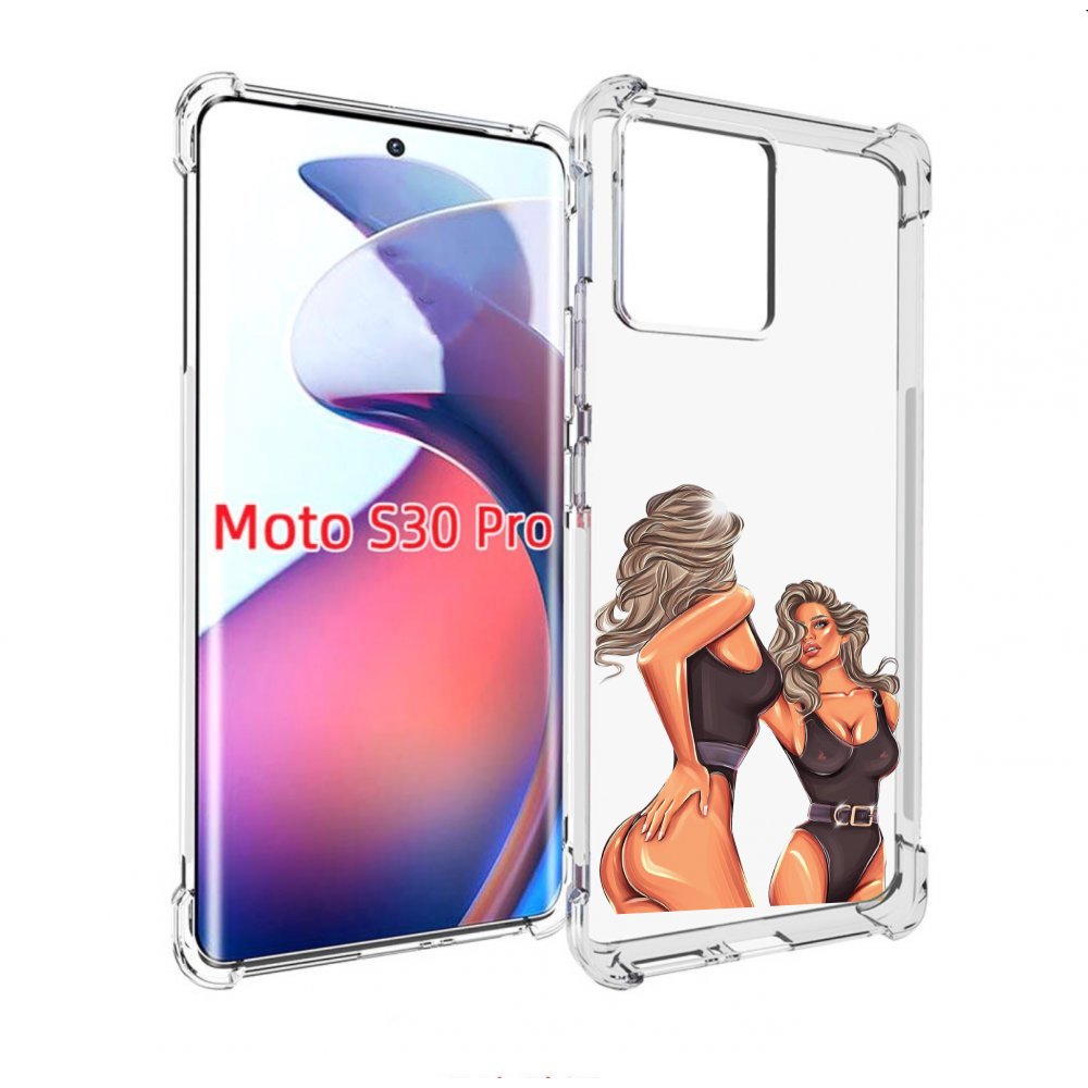 Чехол MyPads девушка-в-купальнике-черном женский для Motorola Moto S30 Pro