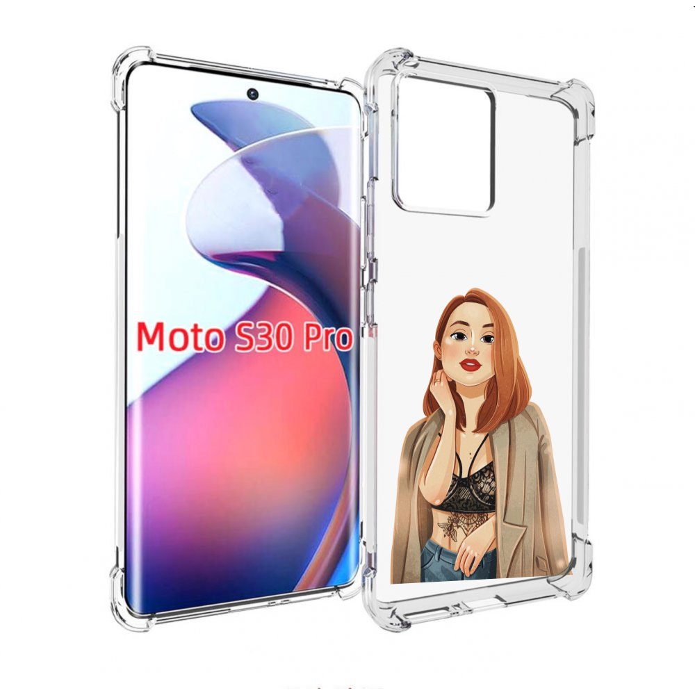 

Чехол MyPads девушка-в-кружевном-2 для Motorola Moto S30 Pro, Прозрачный, Tocco