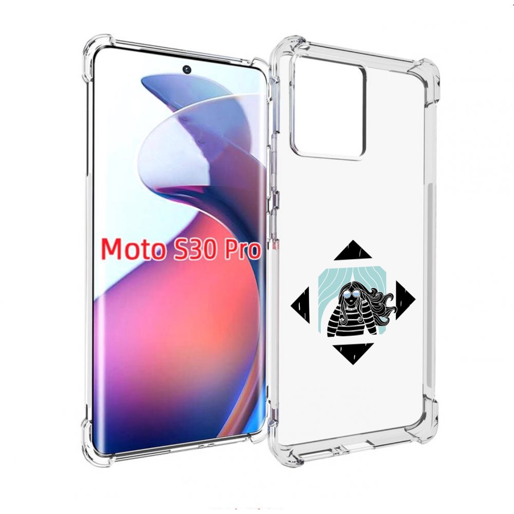 

Чехол MyPads девушка-в-квадратике для Motorola Moto S30 Pro, Прозрачный, Tocco