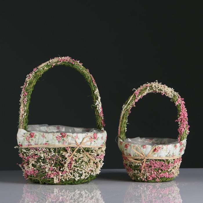 

Набор корзин 2 шт из травы 122X22X13/32 см, 216X16X10/25 см, Разноцветный