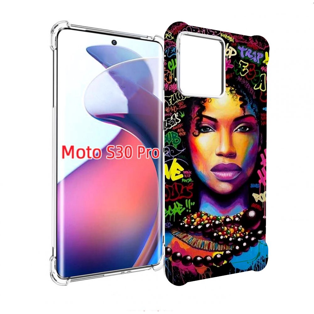 

Чехол MyPads девушка-в-граффити женский для Motorola Moto S30 Pro, Прозрачный, Tocco