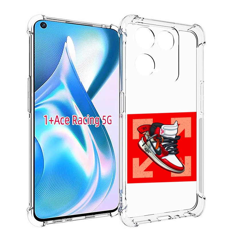 Чехол MyPads кроссовок джордан офвайт для OnePlus Ace Racing
