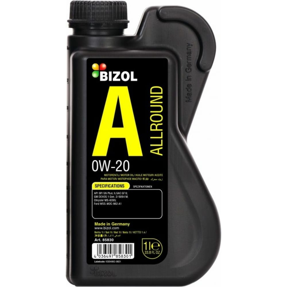 

Моторное масло BIZOL Allround SP GF-6A синтетическое 0W20