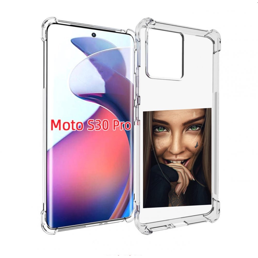 

Чехол MyPads девушка улыбается женский для Motorola Moto S30 Pro, Прозрачный, Tocco