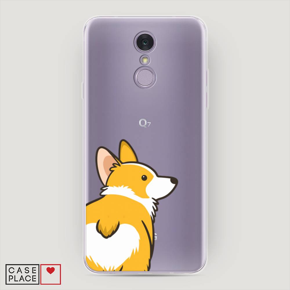 

Чехол Awog на LG Q7 (Plus, Alpha) "Корги следуй за мной", Желтый;бежевый;белый, 83550-2