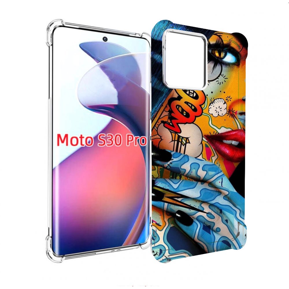 

Чехол MyPads девушка разрисованная краскам иженский для Motorola Moto S30 Pro, Прозрачный, Tocco