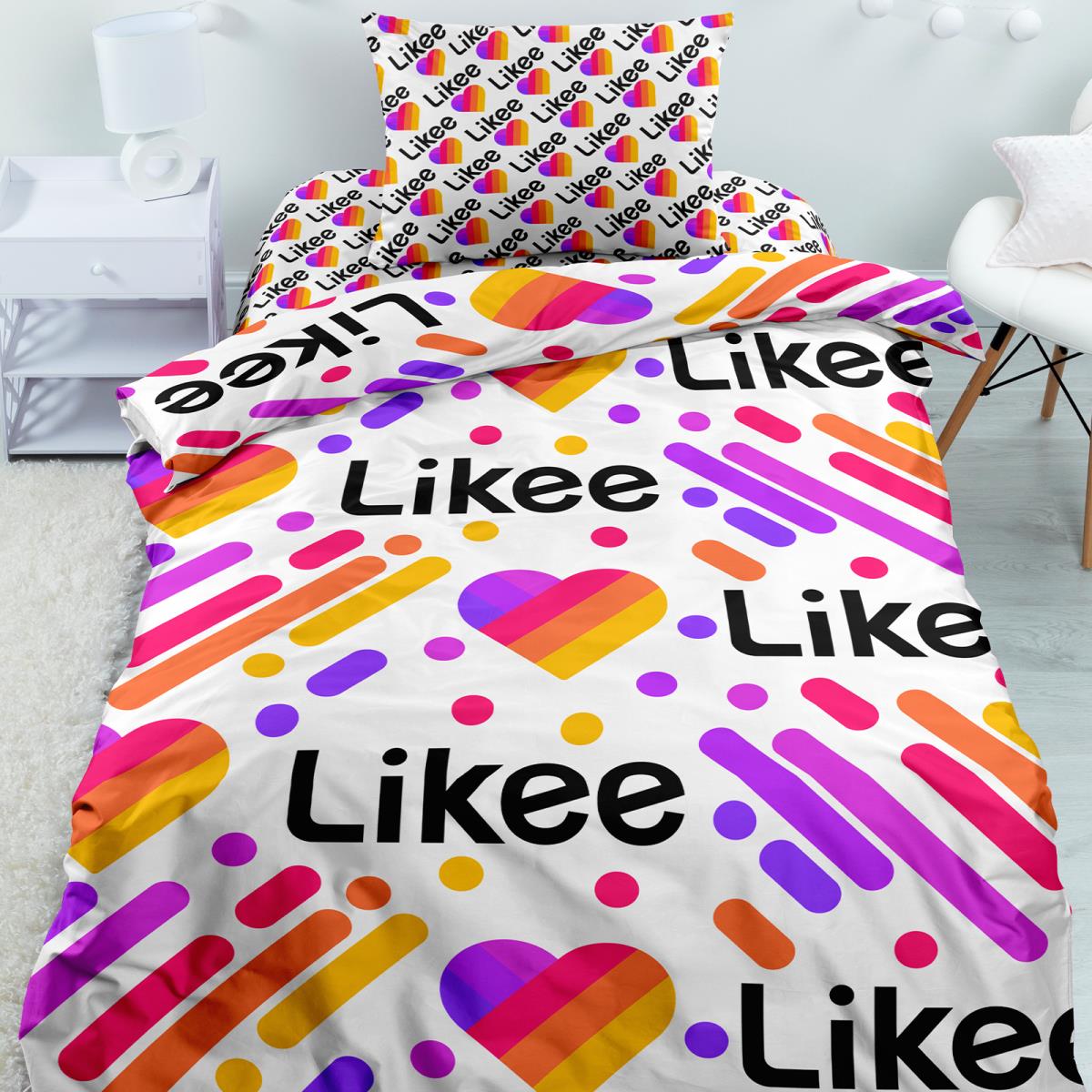 фото Постельное белье из поллина "likee" 1,5-спальное white likee тейковский хбк